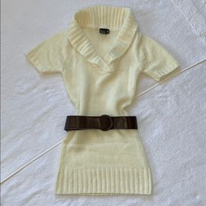 Fitted Wet Seal Cowl Neck Tunic Length Sweater